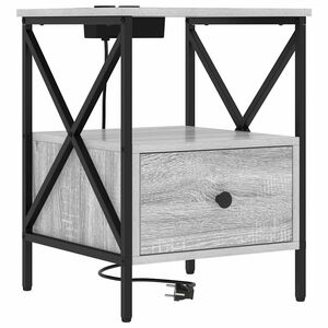 vidaXL Nachttisch Graues Sonoma 41,5 x 40,5 x 55 cm Holzwerkstoff