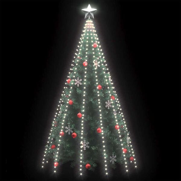 vidaXL Weihnachtsbaum-Beleuchtung 500 LEDs Kaltwei&szlig; 500 cm