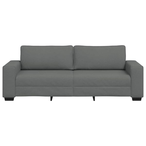 vidaXL 3-Sitzer-Sofa Dunkelgrau 220x77x82 cm Stoff