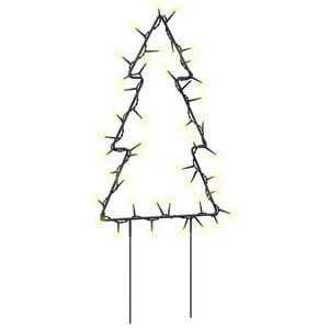 vidaXL Weihnachtsb&auml;ume mit Erdspie&szlig;en 3 Stk. 50 LEDs 30 cm