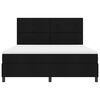 vidaXL Boxspringbett mit Matratze mit LED Schwarz 180 x 200 cm Stoff
