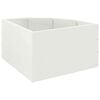 vidaXL Eckpflanzer Wei&szlig; 60 x 60 x 35 cm Stahl