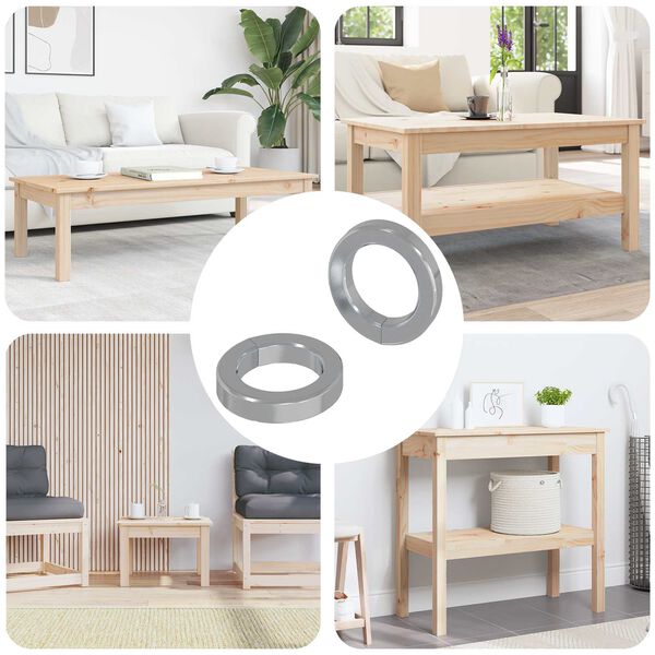 vidaXL Federunterlage 2 pcs Wei&szlig; 13 x 1 mm Eisen