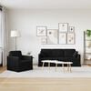vidaXL Sofa 2 pcs Schwarz