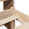 vidaXL Massivholzbett mit Regal ohne Matratze 120x190 cm Kiefernholz