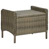 vidaXL 3-tlg. Garten-Lounge-Set mit Auflagen Poly Rattan Braun