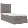 vidaXL Ottoman-Bett mit Matratze Taupe 100x200 cm Stoff