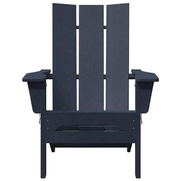 vidaXL Klappbarer Adirondack-Stuhl Marineblau 80,5 x 74,5 x 92 cm HDPE