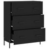 vidaXL Sideboard Schwarz 69,5x34x90 cm Holzwerkstoff