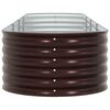 vidaXL Garten-Hochbeet Braun 400 x 80 x 44 cm Stahl