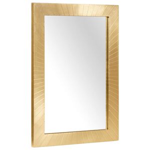 vidaXL Badezimmer Spiegel Wandmontiert Gold 50 x 2,5 x 70 cm