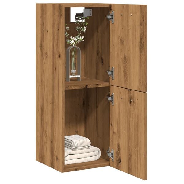 vidaXL Bad-H&auml;ngeschrank Artisan-Eiche 30x30x80 cm Holzwerkstoff