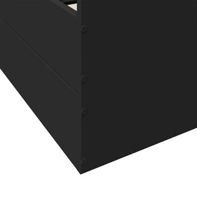 vidaXL Bettgestell mit Schubladen Schwarz 100x200 cm Holzwerkstoff