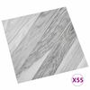 vidaXL Bodenplanken 55 pcs Grau 5,11 m&sup2; PVC