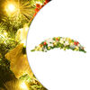 vidaXL Weihnachts-T&uuml;rbogen mit LED-Lichtern Gr&uuml;n 90 cm PVC