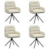 vidaXL Drehstuhl Esszimmer 4 stk. Kunstleder Creme 59 x 59,5 x 90 cm