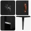 vidaXL Highboard-Schrank mit Regal 2 pcs Schwarz Eichen-Optik