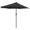 vidaXL Gartenparasol Schwarz 294 x 150 x 224 cm Stoff