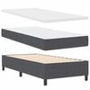 vidaXL Boxspringbett Dunkelgrau und Weiß 100 x 200 cm Cordstoff