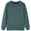 Kinder-Sweatshirt Dunkelgr&uuml;n Melange 128