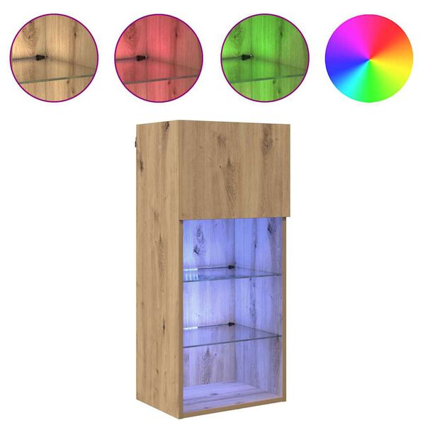 vidaXL Wandmontierte TV-Schr&auml;nke 2 pcs Artisan-Eiche 40,5 x 30 x 90 cm