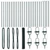 vidaXL Bodenmontierter Sechseckzaun 50 x 1 m PVC-beschichteter Stahl
