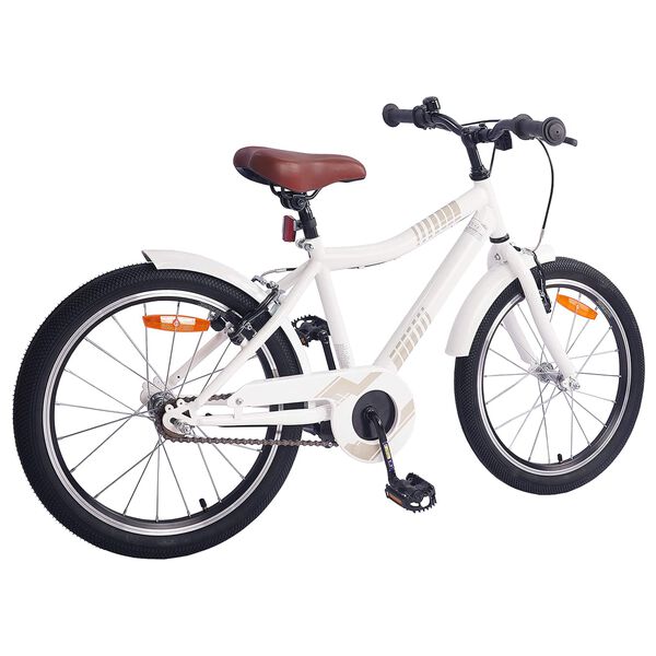 vidaXL Kinderfahrrad 18 Zoll f&uuml;r 5-7 Jahre alt wei&szlig;