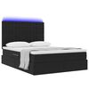 vidaXL Bett mit Stauraum und LED mit LED Schwarz 140 x 200 cm Samt