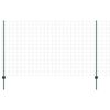 vidaXL Zaun mit Pfosten Gr&uuml;n 1,4 x 10 m Stahl und PVC