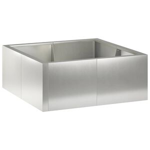 vidaXL St&uuml;tzmauer 4 stk. 100 x 100 x 30 cm Edelstahl Silber