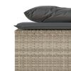vidaXL 3-tlg. Garten-Essgruppe mit Kissen Hellgrau Poly Rattan