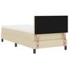 vidaXL Boxspringbett mit Matratze mit LED Creme 90 x 200 cm Stoff