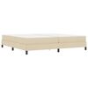 vidaXL Boxspringbett mit Matratze Creme 200 x 200 cm Stoff