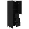 vidaXL Highboard Schwarz Eichen-Optik 69,5 x 34 x 180 cm Holzwerkstoff