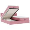 vidaXL Ottoman-Bett mit Matratzen & LEDs Rosa 180x200 cm Samt