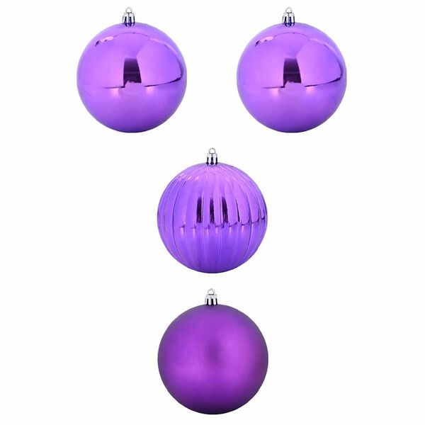 vidaXL Weihnachtsbaumschmuck Set XXL 4 pcs Lila Kunststoff