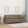 vidaXL 3-Sitzer-Sofa mit Kissen Taupe 180 cm Stoff
