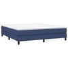 vidaXL Boxspringbett mit Matratze Blau 180x200 cm Stoff