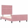 vidaXL Boxspringbett mit Kopfteil Rosa 120 x 200 cm Samt