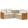 vidaXL Sofa Set 5 stk. Beige und Cremewei&szlig; 176 x 176 x 85 cm