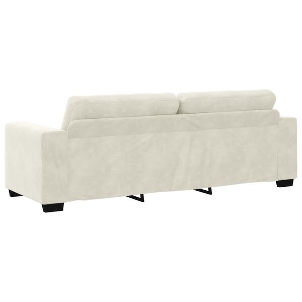 vidaXL 3-Sitzer Sofa Creme 180 cm Samt