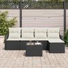 vidaXL Gartensofa-set mit Speicher 6 pcs Braun Poly-Rattan
