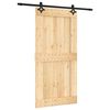 vidaXL Schiebet&uuml;r Nat&uuml;rlich und Schwarz 100 x 210 cm Massivkiefer