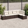 vidaXL Gartensofa-set 5 pcs Braun Poly-Rattan