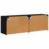 vidaXL TV-Wandschrank 2 pcs Schwarz 59,5 x 31 x 40 cm Holzwerkstoff