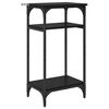 vidaXL Beistelltisch mit Regal Schwarz Eichen-Optik 40 x 30 x 75 cm