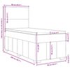 vidaXL Boxspringbett mit Matratze Dunkelbraun 90x200 cm Stoff