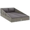 vidaXL Gartenbett Grau 110x200 cm Poly Rattan