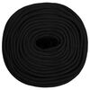 vidaXL Arbeitsseil Schwarz 8 mm 500 m Polyester