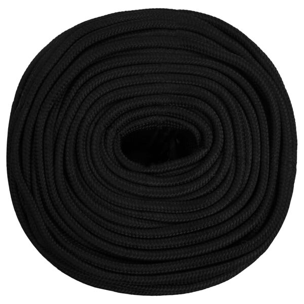 vidaXL Arbeitsseil Schwarz 8 mm 500 m Polyester
